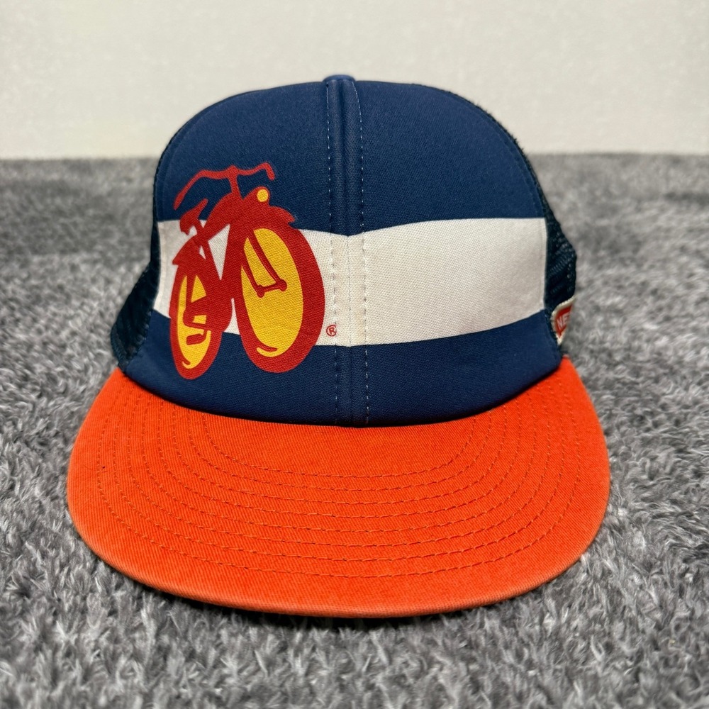 New Belgium Trucker Hat Navy Orange White Bicycle Snapback Brewing Adjustable